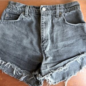 Levi's Classic High Rise Jean Short Cutoffs - Faded Black size 10